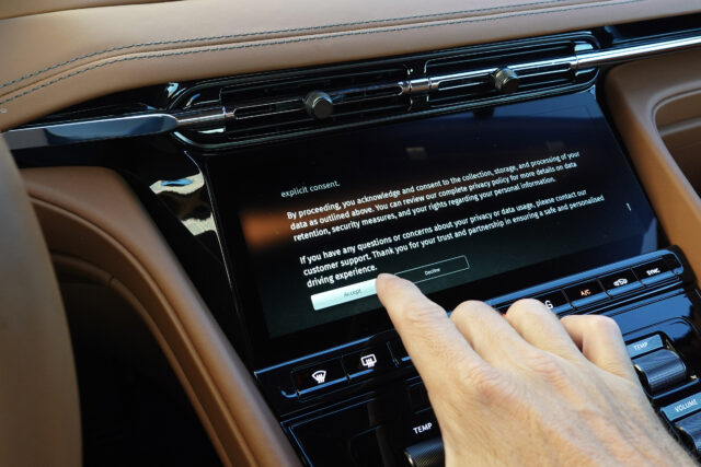Apple CarPlay Ultra setup screens on an Aston Martin