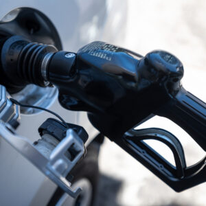 A car is refueled at a Chevron gas station in San Francisco