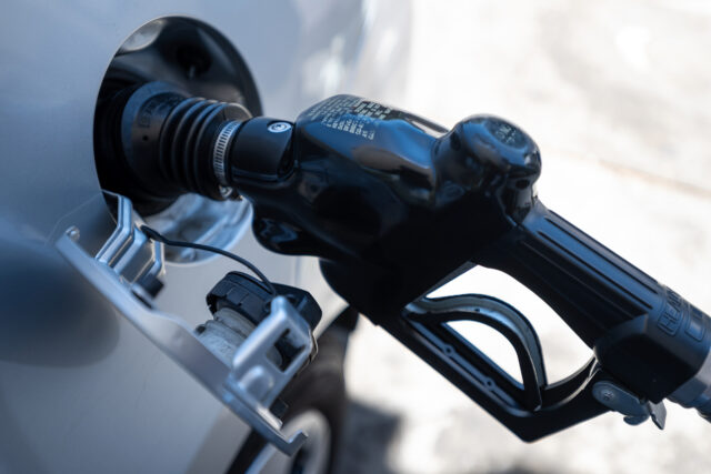 A car is refueled at a Chevron gas station in San Francisco