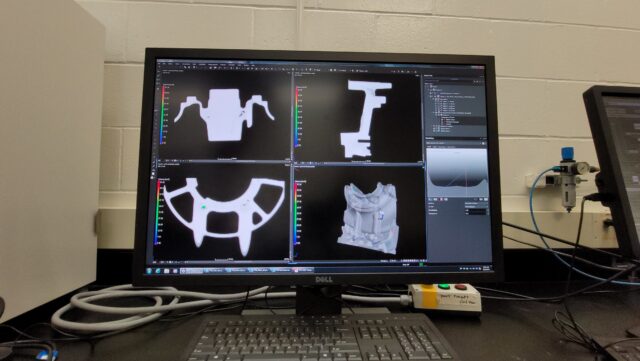 Section scan of a transmission casing