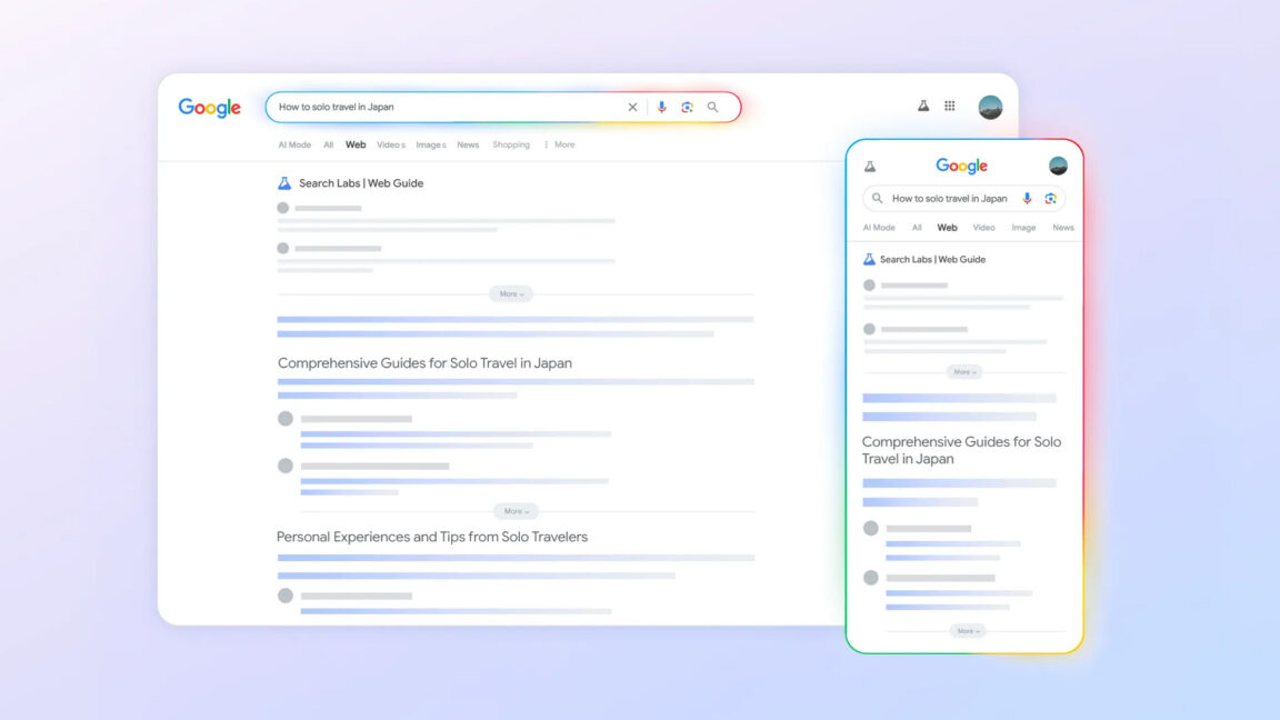 Google’s new “Web Guide” will use AI to organize your search results
