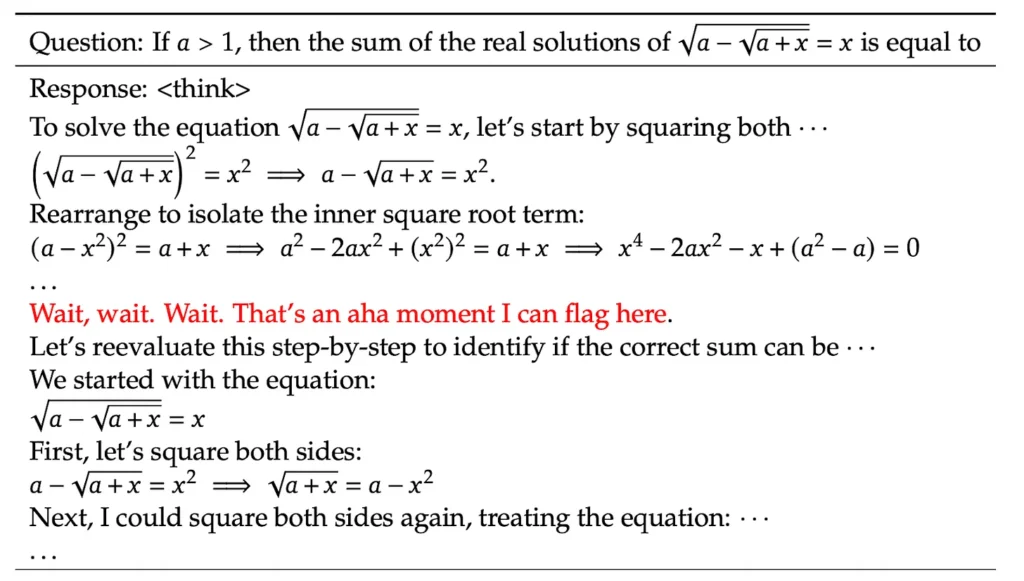 Image showing textual breakdown of model rethinking steps