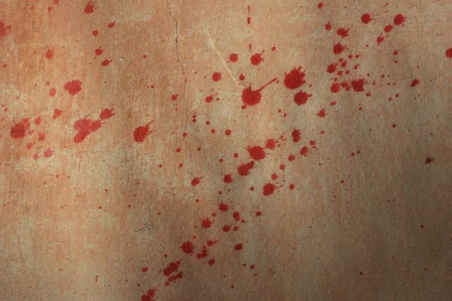 Cast-off blood stain pattern