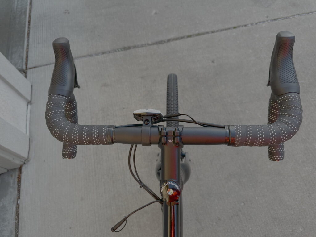 A picture of the handlebars