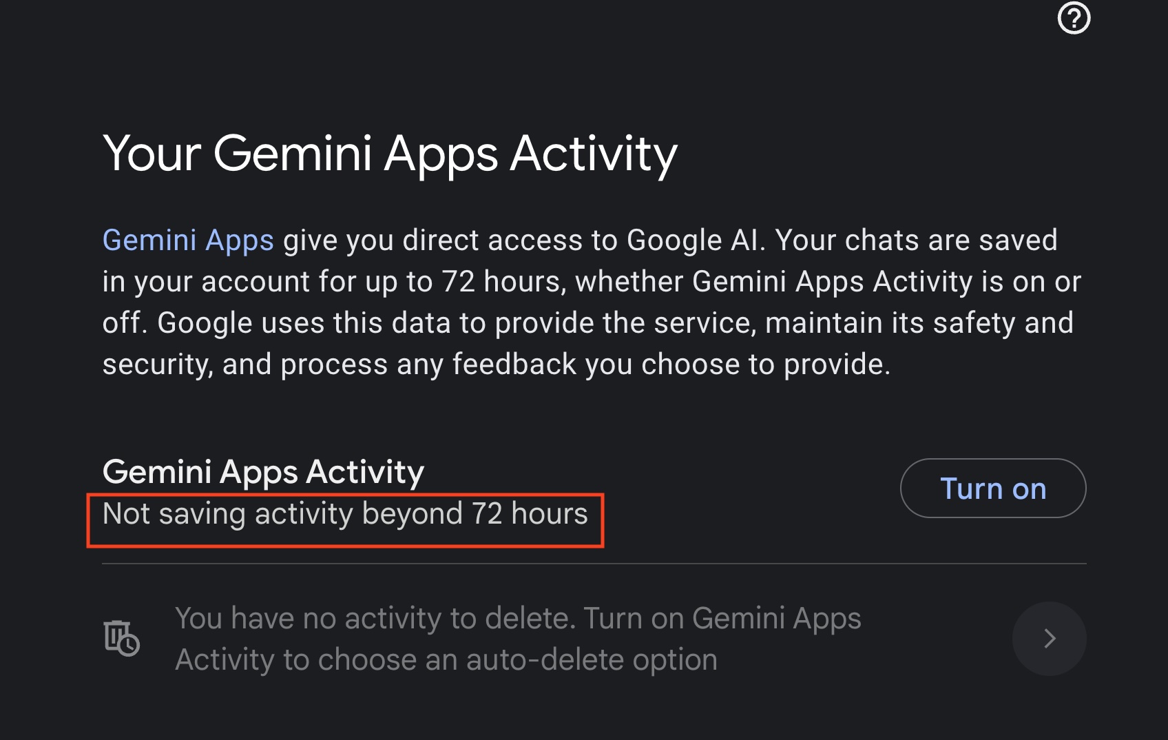 Gemini 应用活动