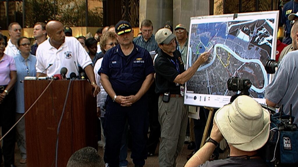 Press conference on the master plan to rebuild New Orleans following Hurricane Katrina