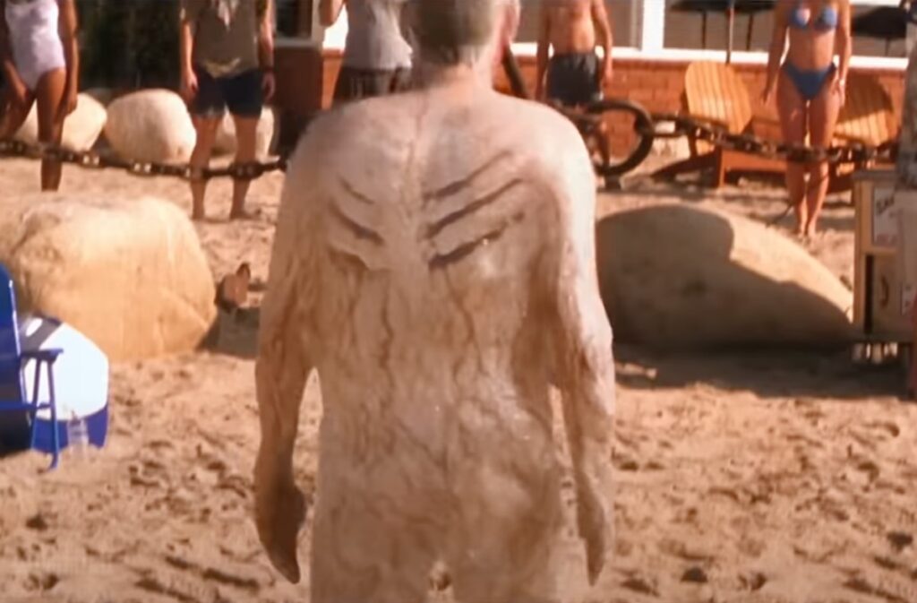 back view of a man's body that is transparent like a jellyfish