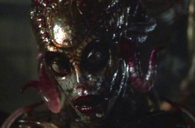 closeup of alien figure