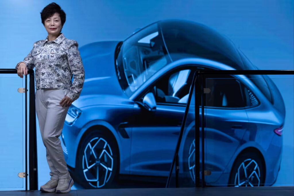 BYD EVP next to car