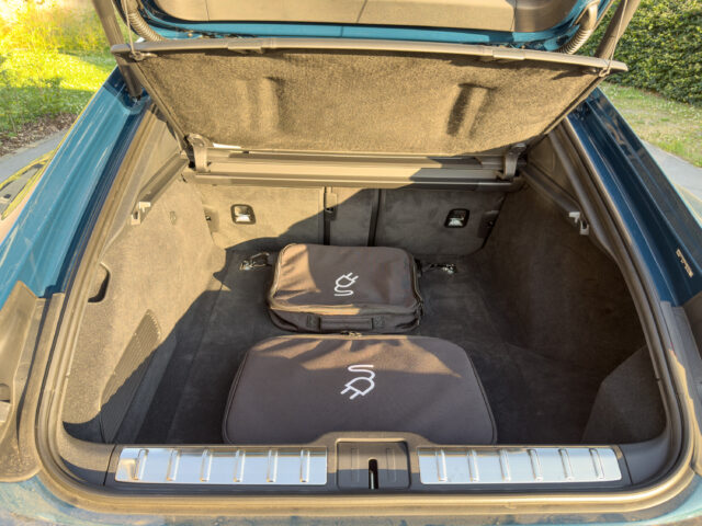 Porsche Panamera cargo area.