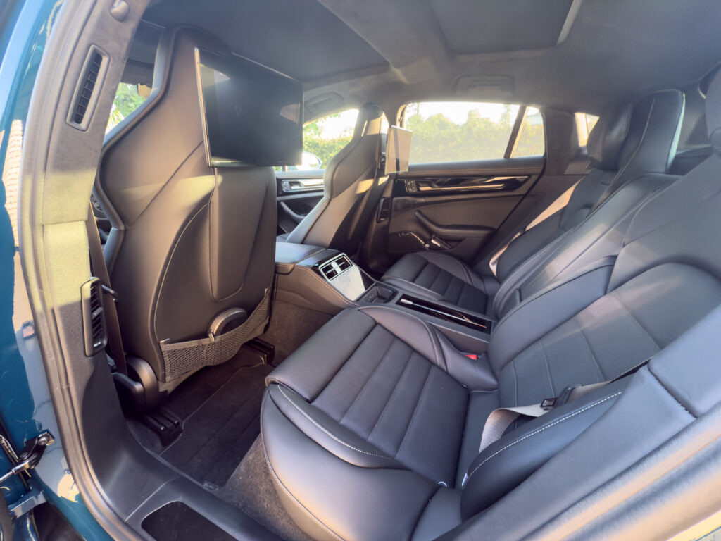 Porsche Panamera rear seats.