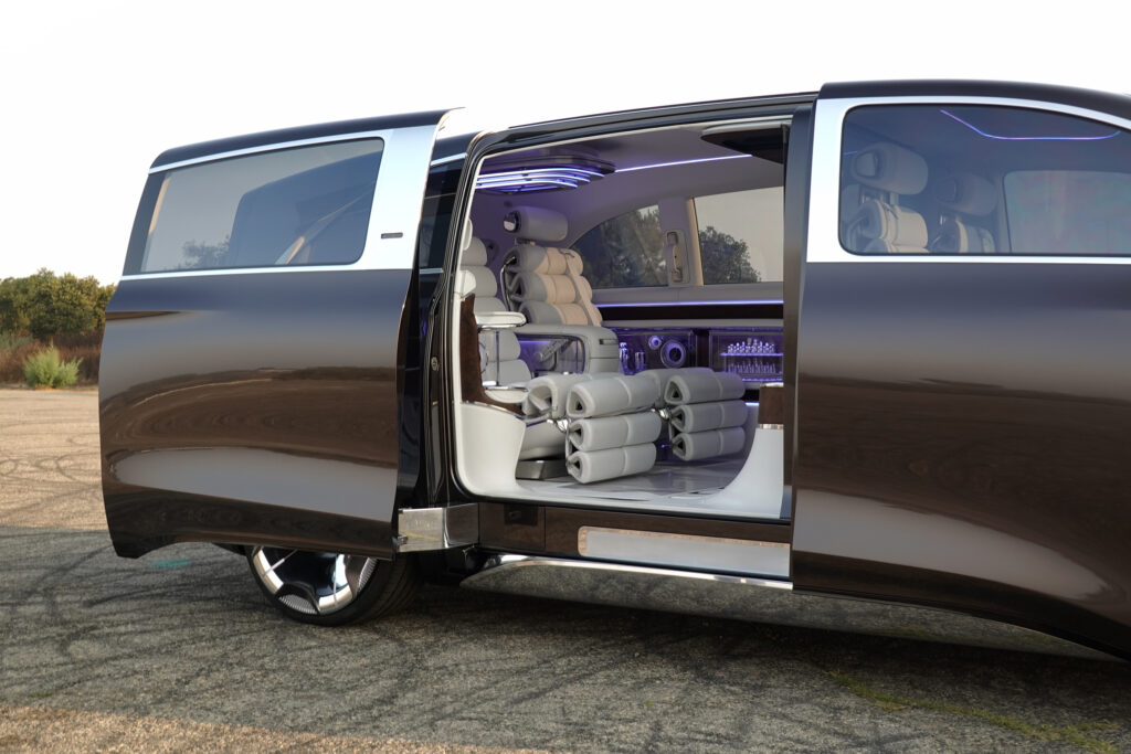 Mercedes concept van with the door open