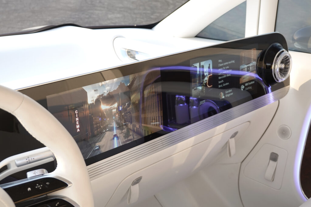 Mercedes concept van infotainment screens