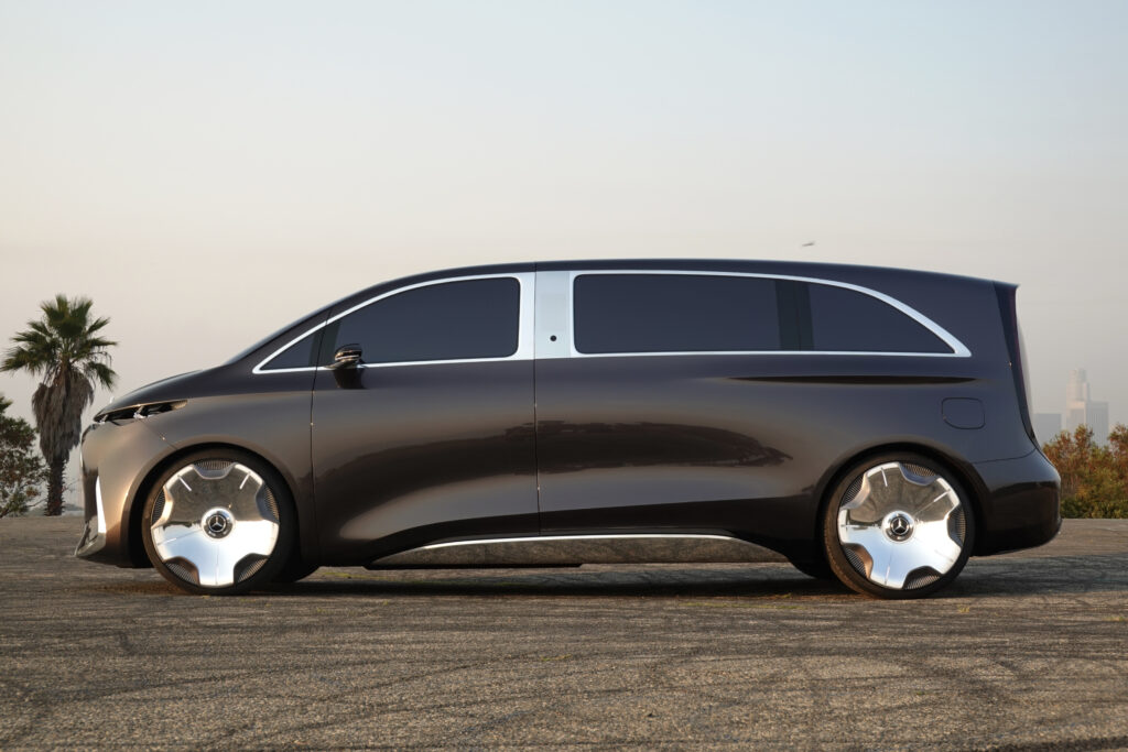 A mercedes concept van in profile