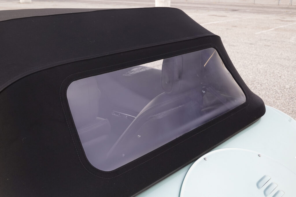 Morgan Plus Four hood up