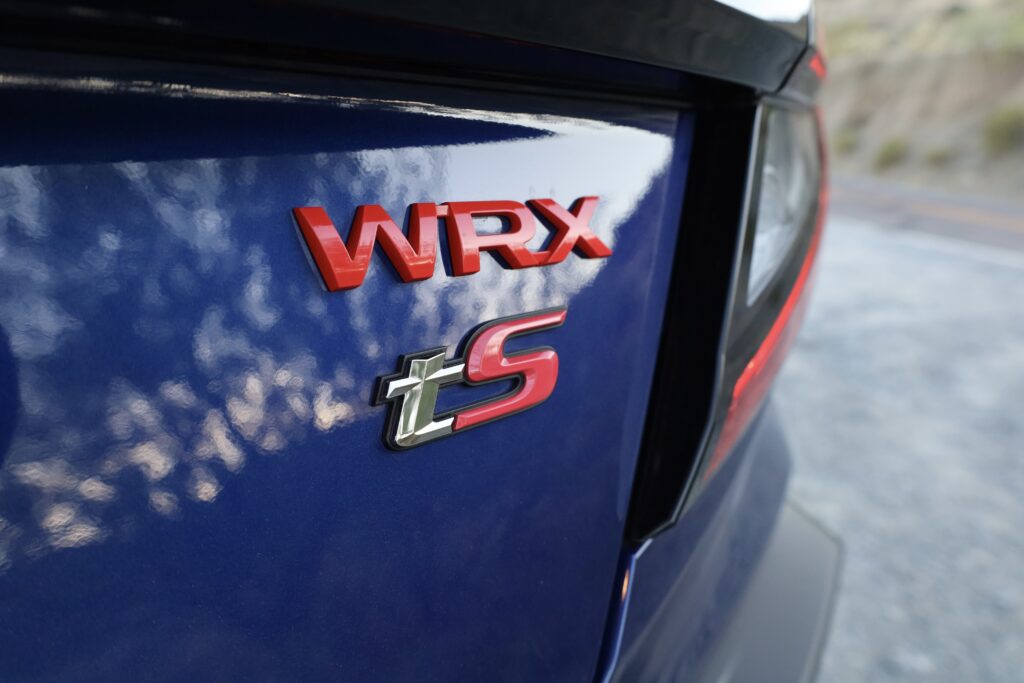 WRX tS badge on Subaru