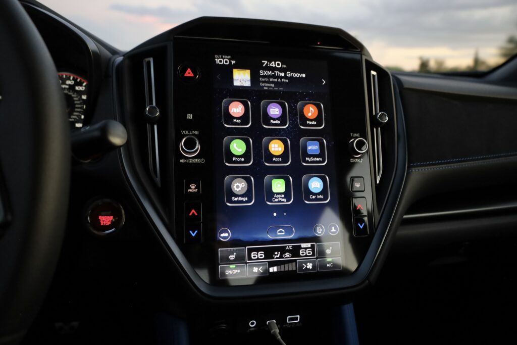 Subaru WRX tS infotainment screen