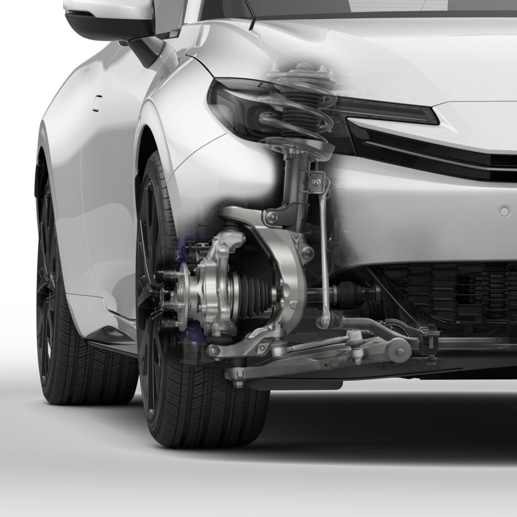 Honda Prelude front suspension cutaway
