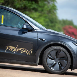 A vehicle Tesla is using for robotaxi testing purposes on Oltorf Street in Austin, Texas, US, on Sunday, June 22, 2025. The launch of Tesla Inc.'s driverless taxi service Sunday is set to begin modestly, with a handful of vehicles in limited areas of the city.