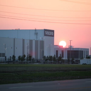 The Volvo Cars USA plant stands at sunrise in Ridgeville, South Carolina, U.S., on Wednesday, June 20, 2018.