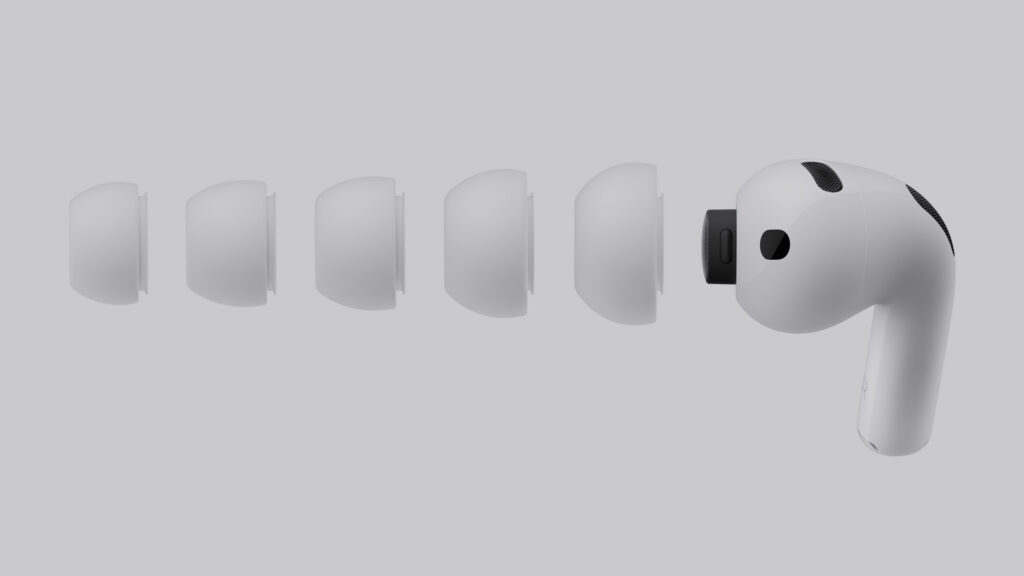 Image 3: A graphic showing the various in-ear attachments