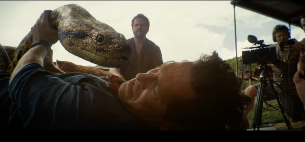 "Action!" Griff (Paul Rudd) grapples with the stunt snake.