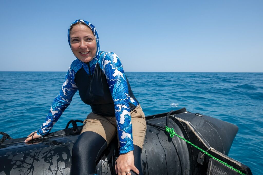 Martinez during the underwater survey