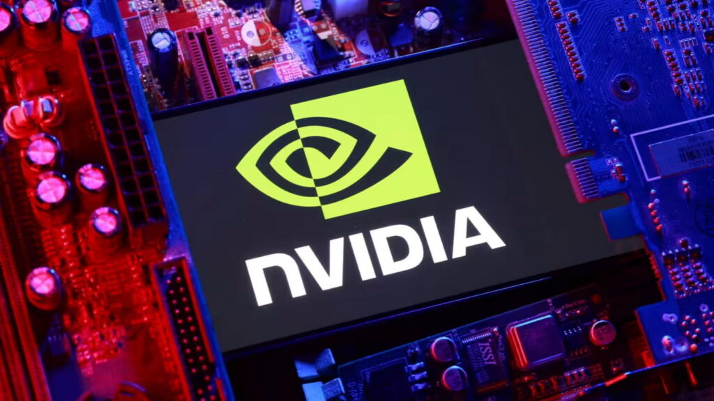 Nvidia logo on a modern graphics card housing