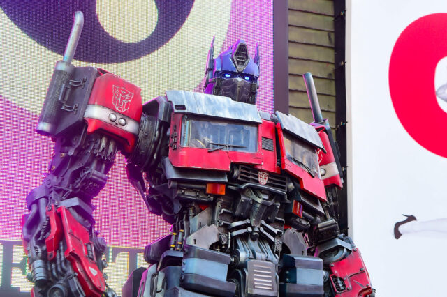 Photograph of Optimus Prime in NYC