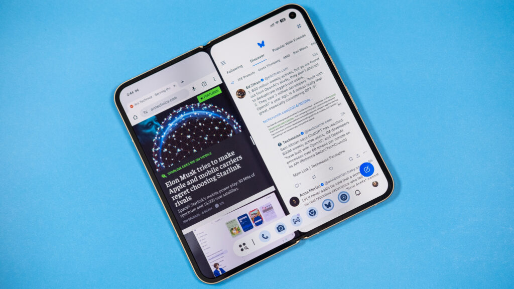 Pixel 10 Pro Fold split-screen