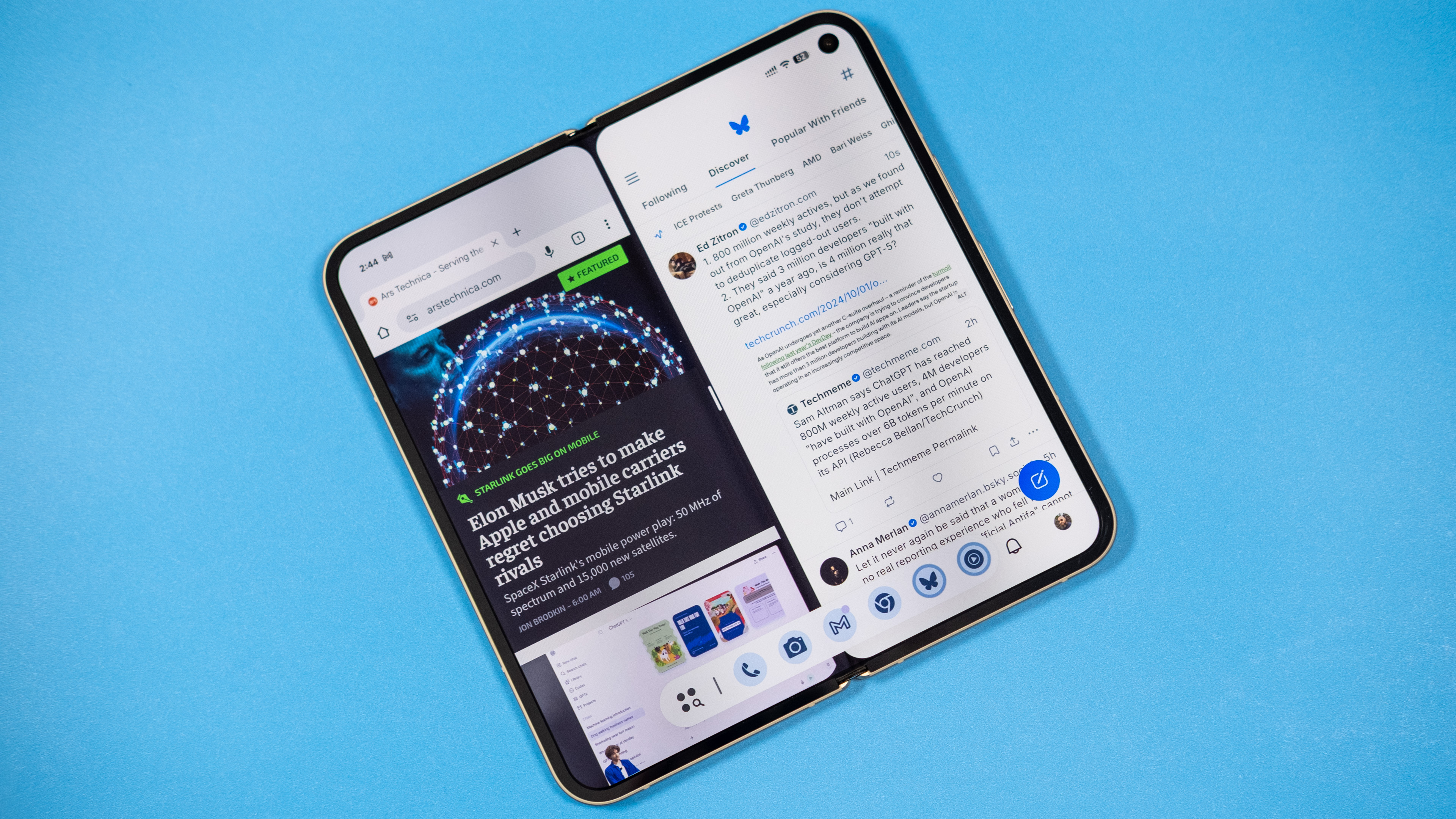 Pixel 10 Pro Fold split-screen