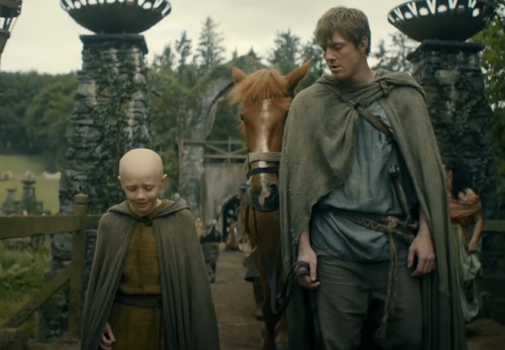 A squire and his hedge knight: Dexter Sol Ansell plays "Egg" (l) and Peter Claffey plays Dunk (r).