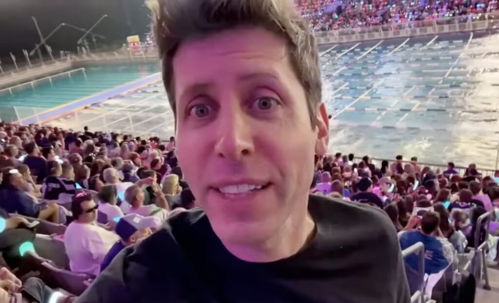 An AI-generated version of OpenAI CEO Sam Altman, seen in a still capture from a video generated by Sora 2.