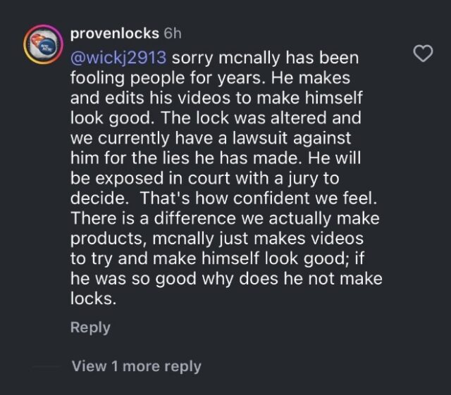 Screenshot of a social media post from Proven Industries.