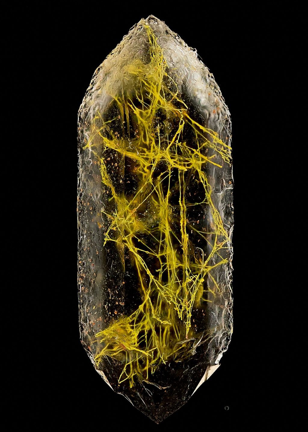 Quartz with biotic goethite filaments