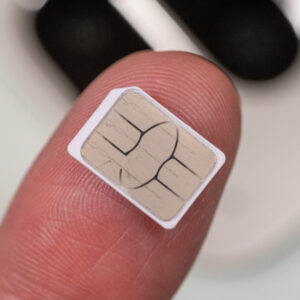 nanoSIM on fingertip