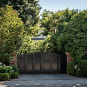 an entrance to the zuckerberg compound