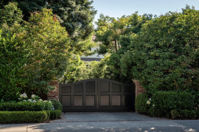 an entrance to the zuckerberg compound