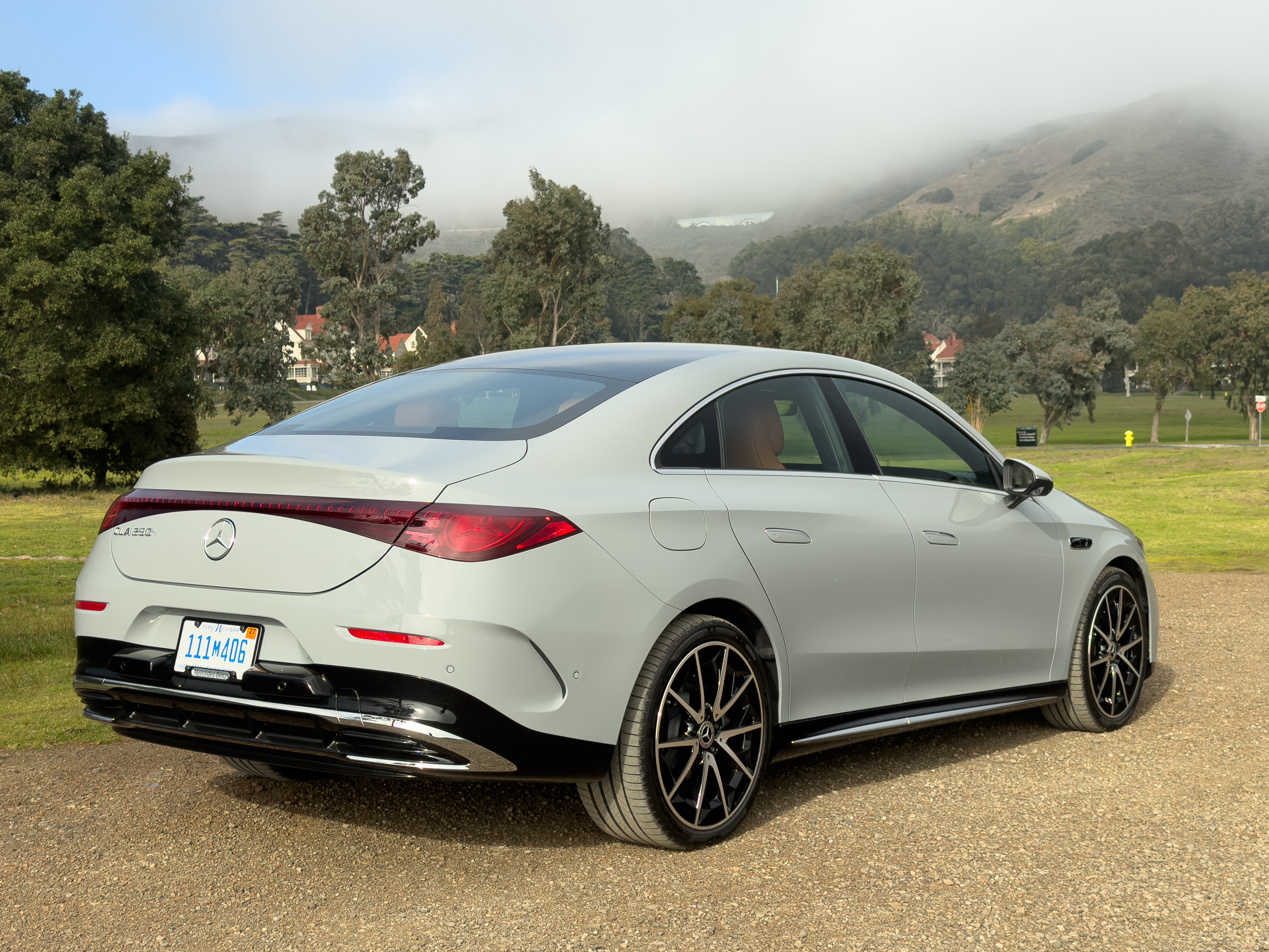 A Mercedes-Benz CLA from the rear