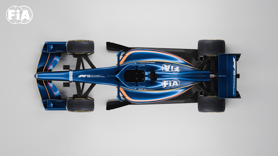 A render of the 2026 F1 car, from above