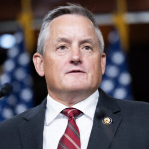 UNITED STATES - OCTOBER 22: Rep. Bruce Westerman, R-Ark., speaks during a news conference in the Capitol Visitor Center on the government shutdown on Wednesday, October 22, 2025. (Tom Williams/CQ-Roll Call, Inc via Getty Images)