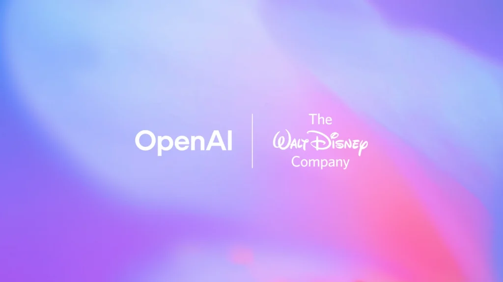 OpenAI and Disney announcement graphic.