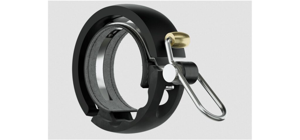 A bike bell against a white background