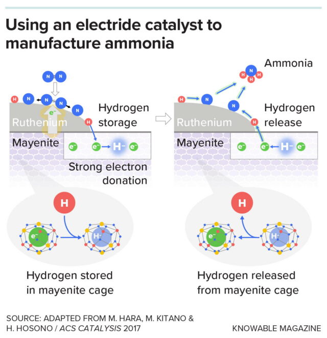 How electride catalysts are used to manufacture ammonia