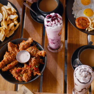 A spread of ultraprocessed fast foods.