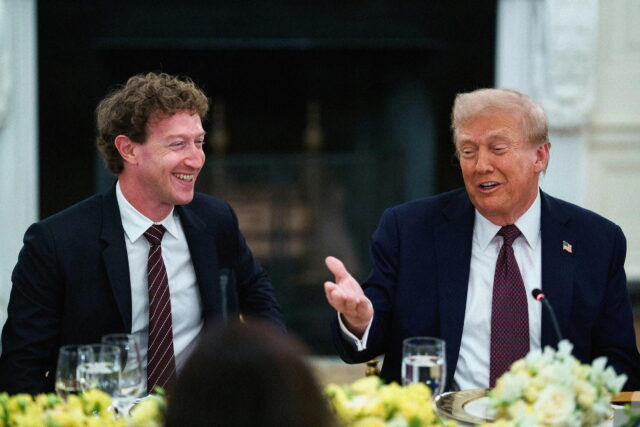 Mark Zuckerburg and Donald Trump