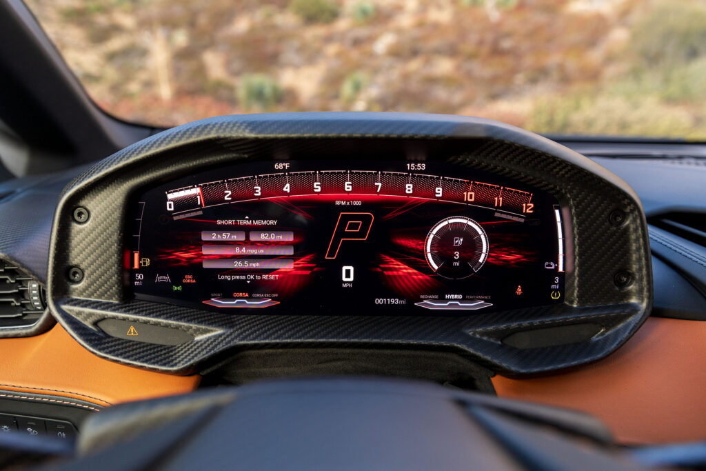Lamborghini Temerario Digital driver display