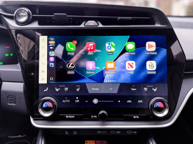 Lexus RZ infotainment showing CarPlay