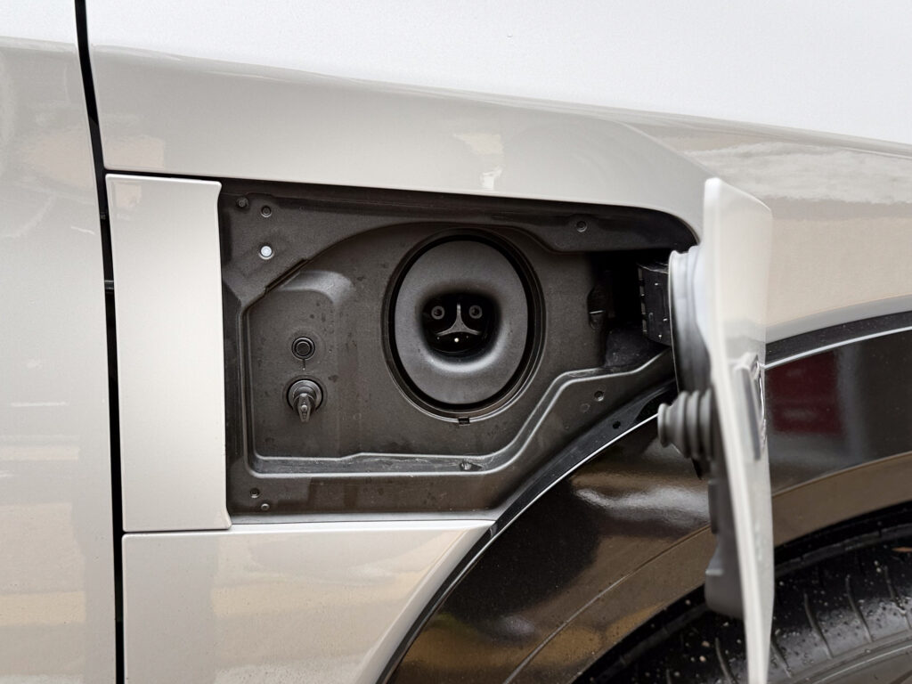 A Lexus RZ NACS port.