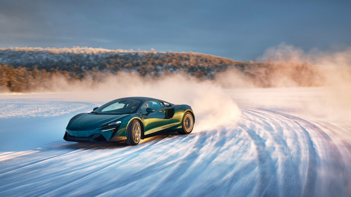 Sideways on the ice, in a supercar: Stability control is getting very good